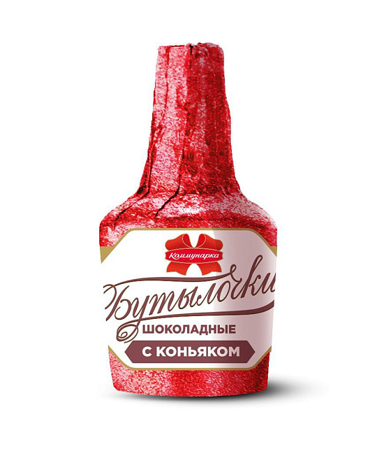 Шоколадные бутылочки с ликером и коньяком (шоколад горький десертный), 235г